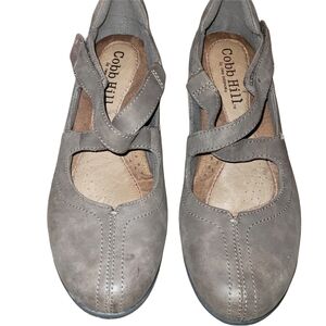 Cobb Hill Light Brown Leather Avery Mary Jane Cross Strap Shoes 7.5M